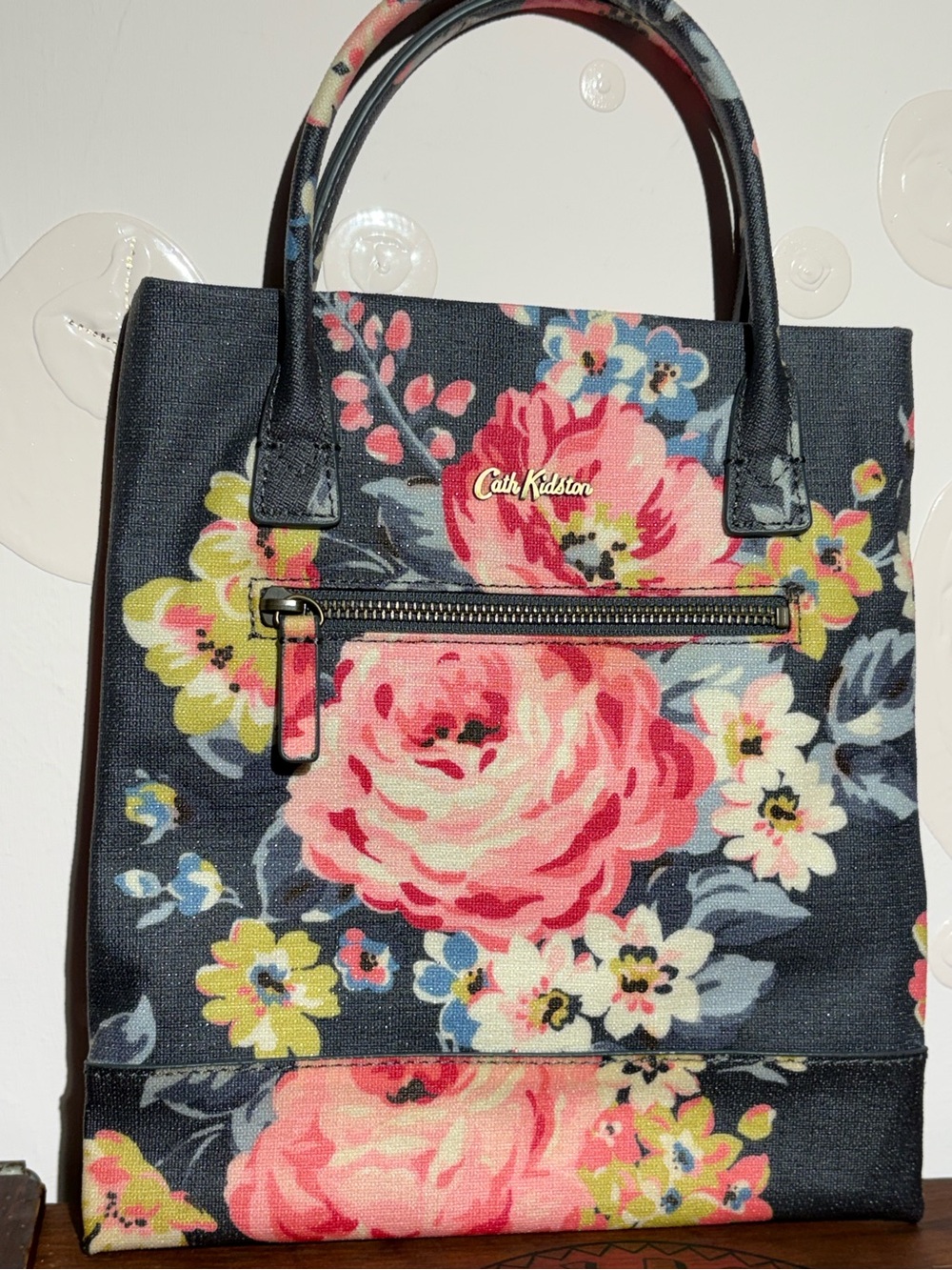 Cath Kidston Original London Floral Canvas Tote Bag – Pink Rose Print